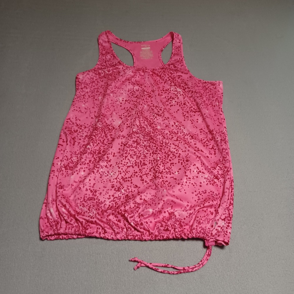 Danskin Now Womens Pink Pizzazz Speckled Racerback Tank Top Small‎ 4-6 DNL24064P